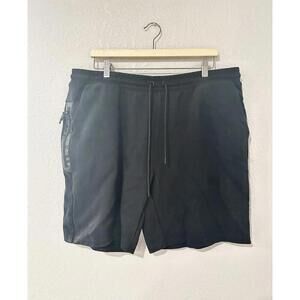 Member's Mark Everyday Active Men's Black Shorts Zipper Pockets Drawstring XXL